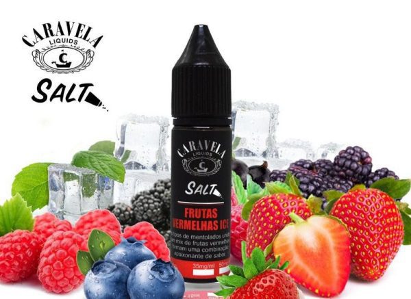 Líquido Nicsalt - Frutas Vermelhas Ice - Caravela - 15ml