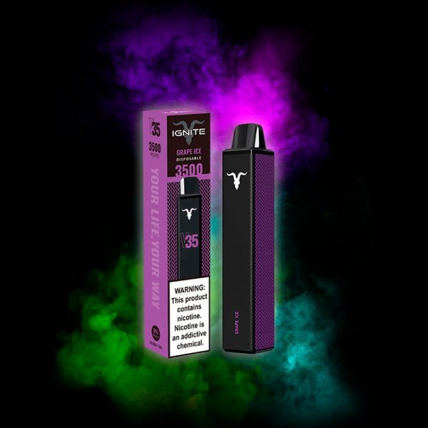 Pod Descartável – Grape Ice – V35 – 3500 Puff – Ignite - Image 2