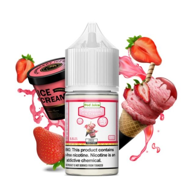 Strawberry Ice Cream - Pod Juice Salt - 30ML